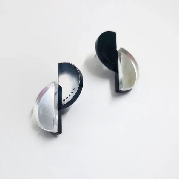 Bauhaus Semicirculo pequeño Plateado