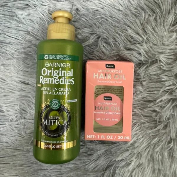 Set Garnier + Upan – Nutrición sin enjuague + brillo multipropósito