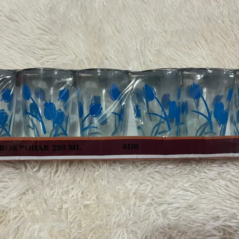 Set de 6 vasos de cristal