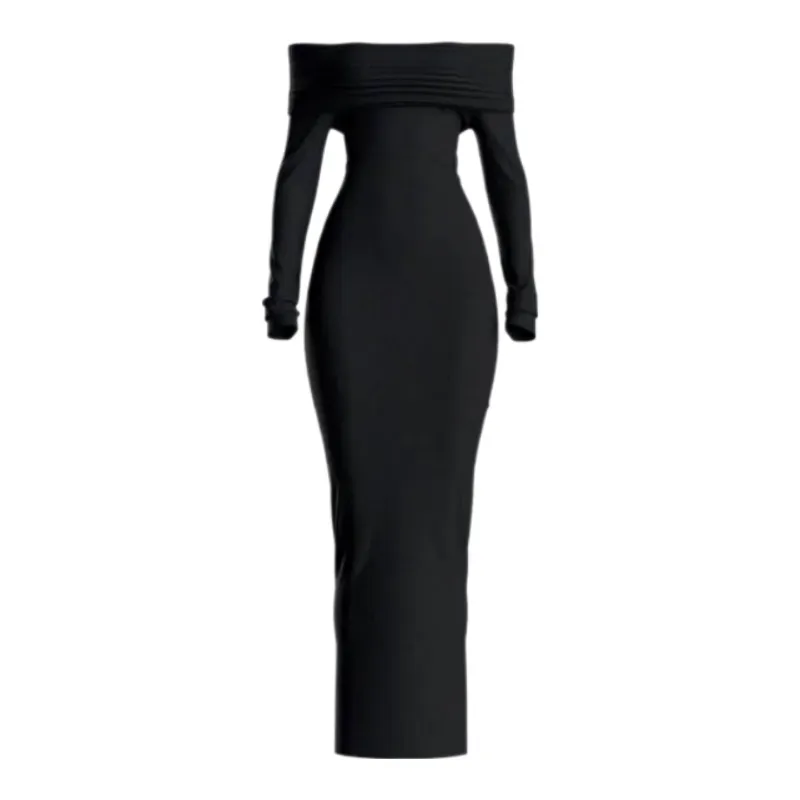 Vestido con escote barco