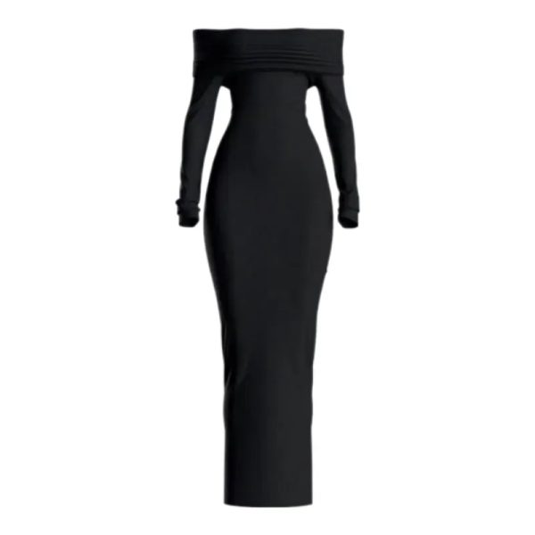 Vestido con escote barco