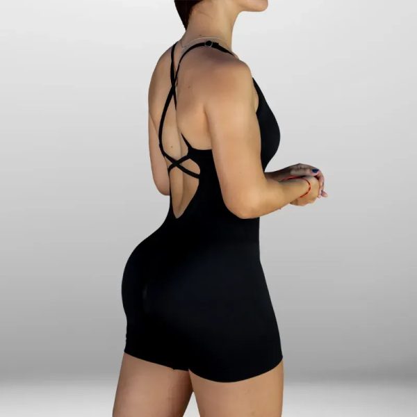 Mono Enterizo Push Up Platinum Line color Negro