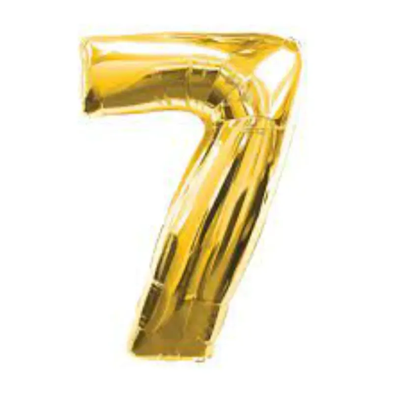 Globo Número 7 Dorado    16 pulgadas