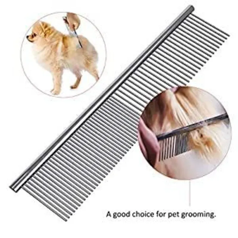 Peine de acero inoxidable para perros