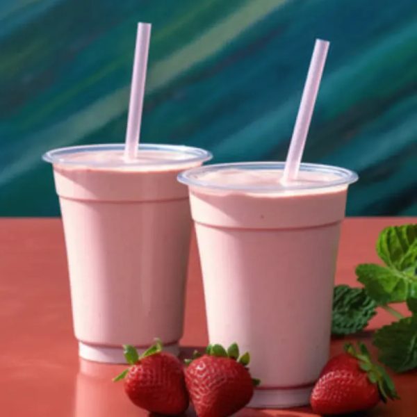 Batido de helado de fresa 