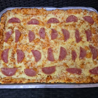 Pizza Familiar Queso y Jamón