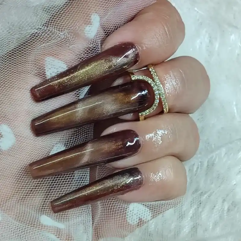 Uñas de soft gel extra largas