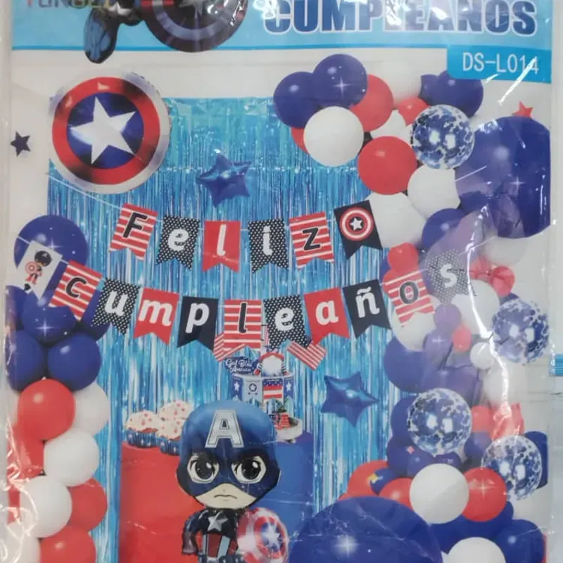 DS-L014 Set de Globos de 50 Piezas - Temática Pequeño Capitán América