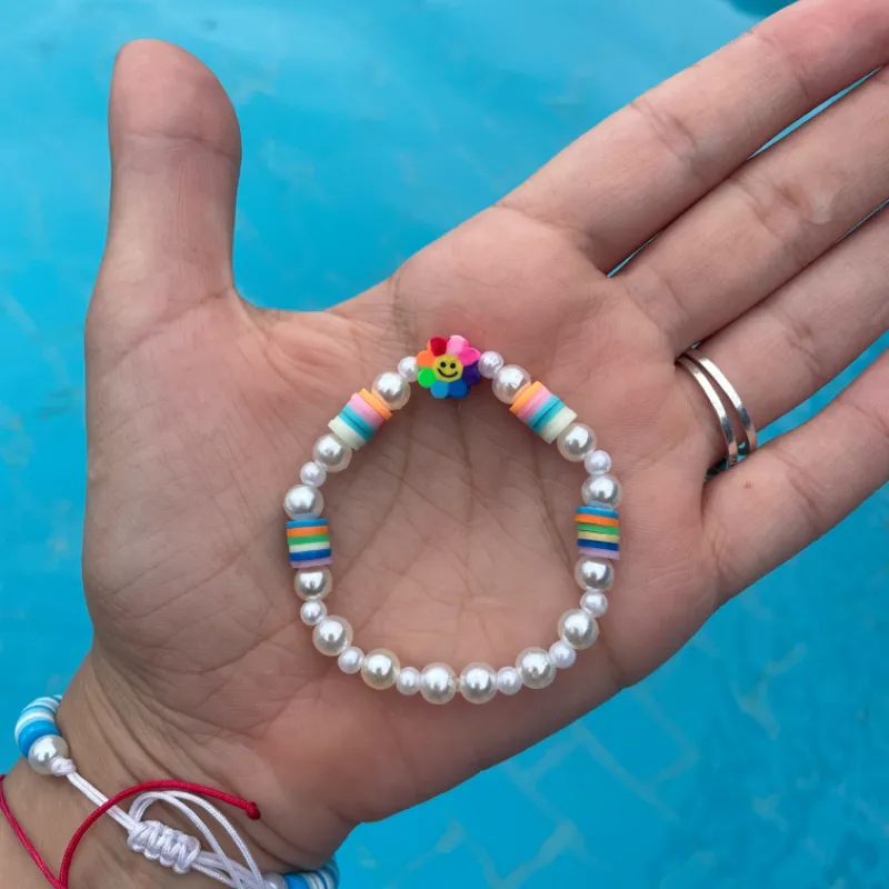 Pulsera de perlas con fimos