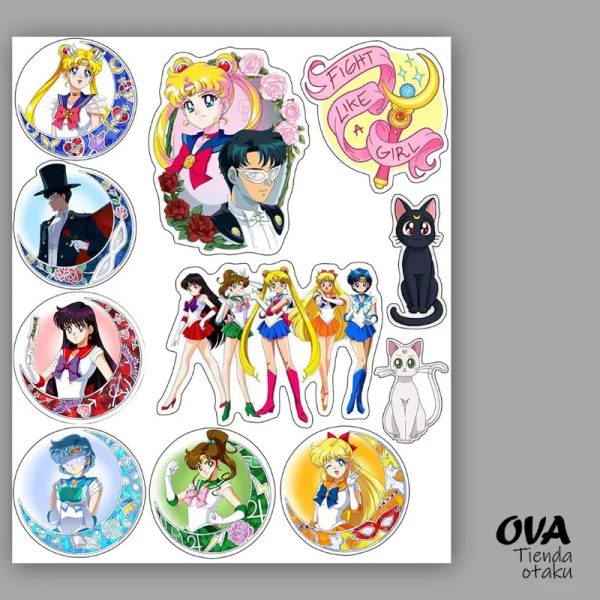  Pack de stickers Sailor Moon