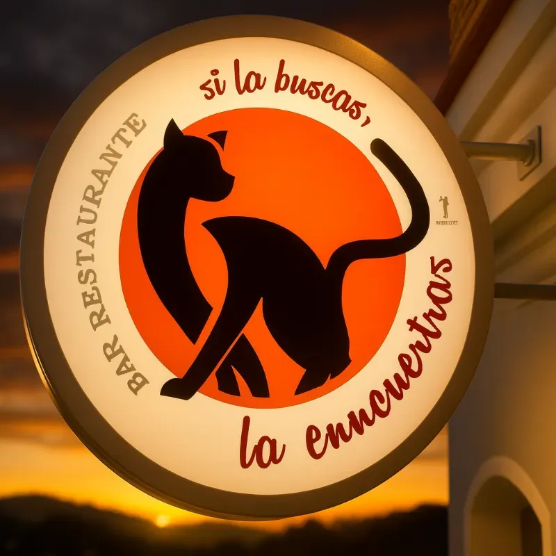 Cartel Lumínico Circular 120cm