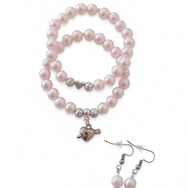 Pulsos de perlas con aretes