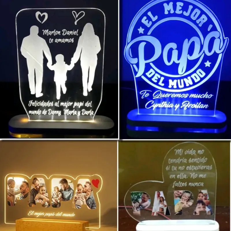 Lámparas led temática Papá