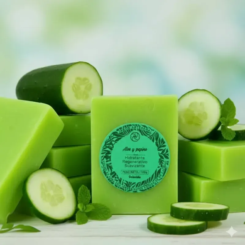 JABÓN DE ALOE CON PEPINO 