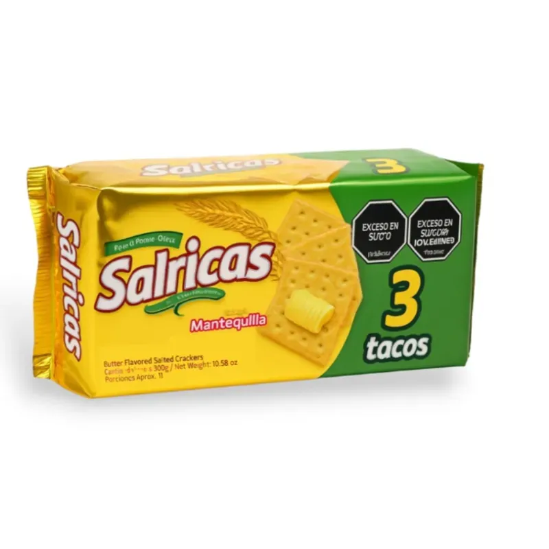 GALLETAS  DE SODA SALRICAS 3 TACOS MANTEQUILLA 300g