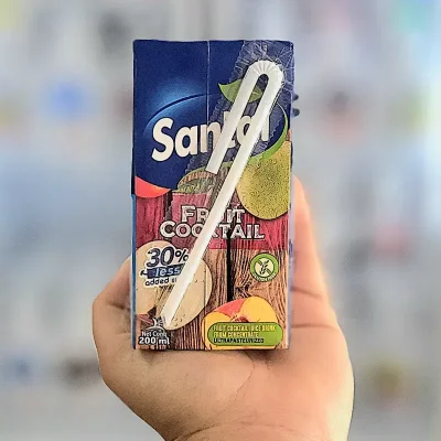 Jugo de coctel de frutas. SANTAL