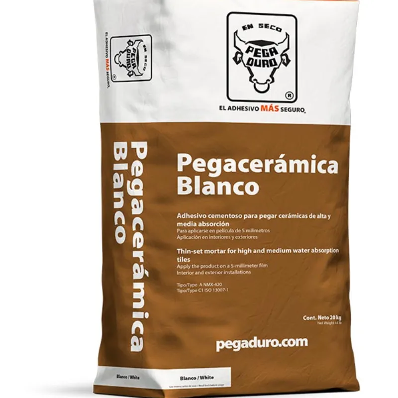 Cemento Cola Ceramico Pegaduro Blanco 20 kg
