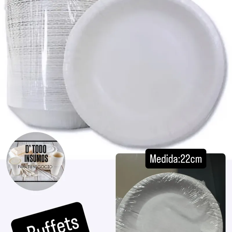 Plato Redondo/Cartón Encerado