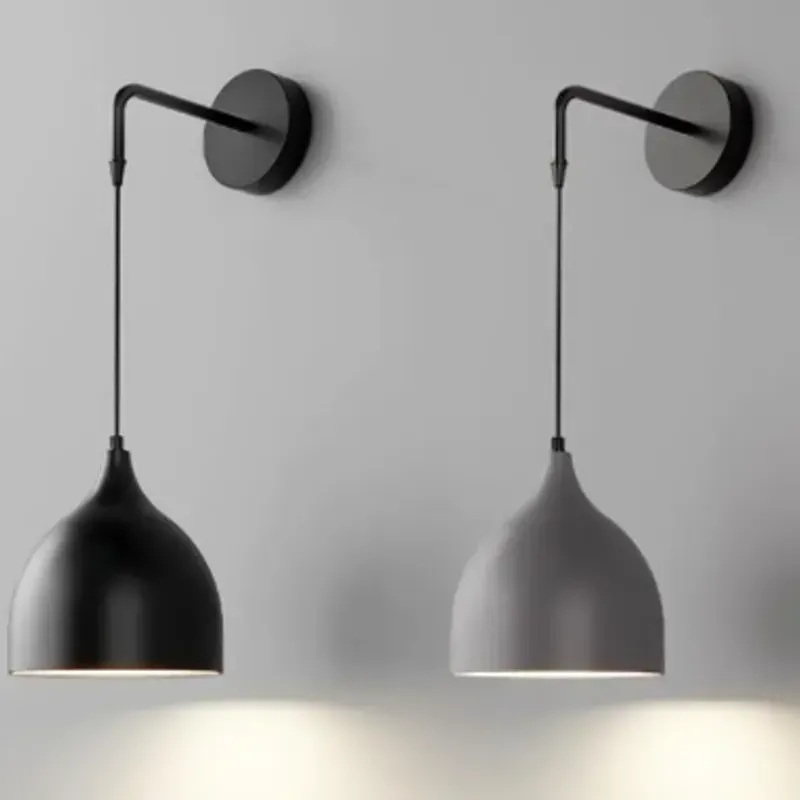 Lámpara de pared de hierro nórdico moderno, simple, de lujo ligero, de alta categoría, lámpara de decoración de sala de estar, dormitorio, lámpara de decoración de bar, cocina, lámpara de escalera, pasillo
