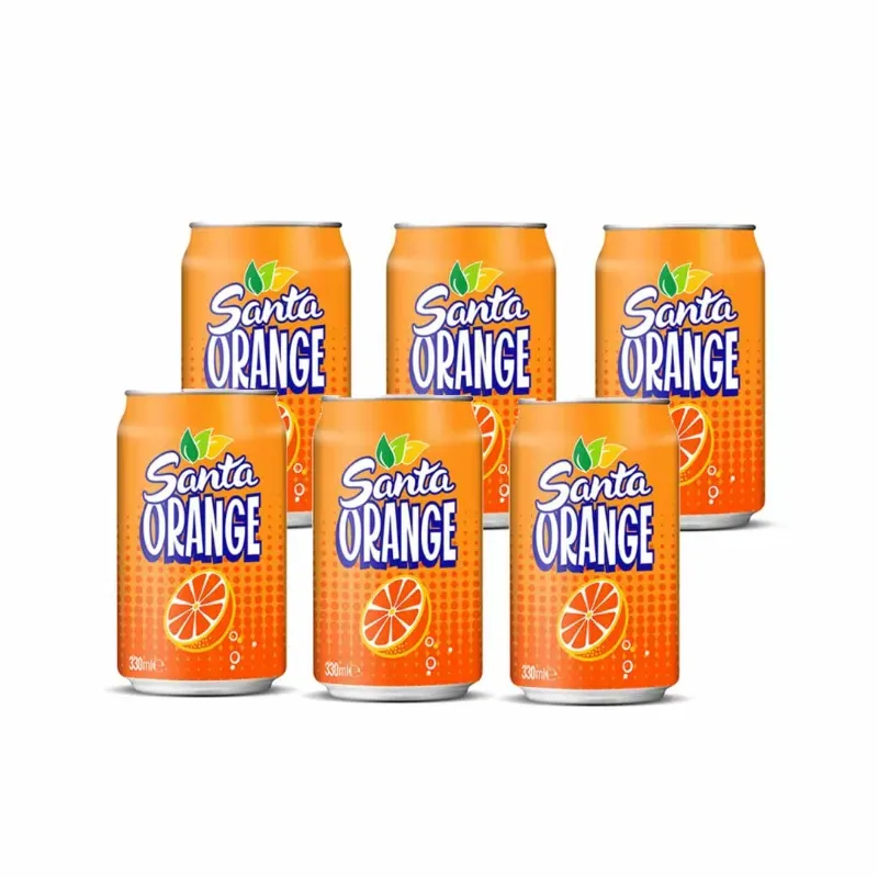 SixPack de refresco Santa Naranja
