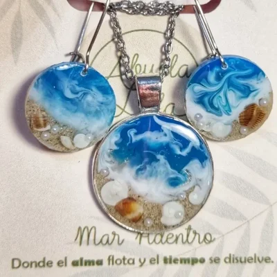 Conjunto Mar Adentro plateado