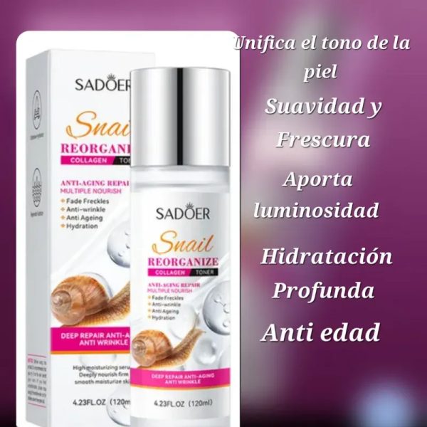 Tónico Facial de Colágeno con baba de caracol