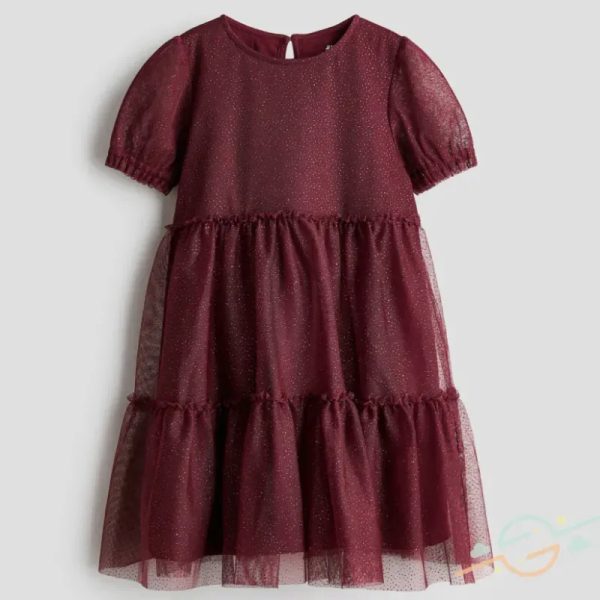 Vestido rojo vino H&M