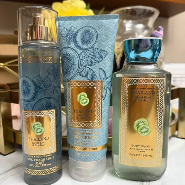 ✨Set de Colonia, Gel de baño y crema  Thailand de Kiwi 