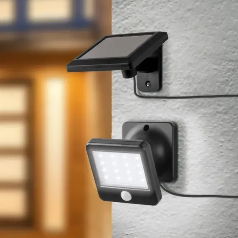 Foco led solar con sensor de movimientos