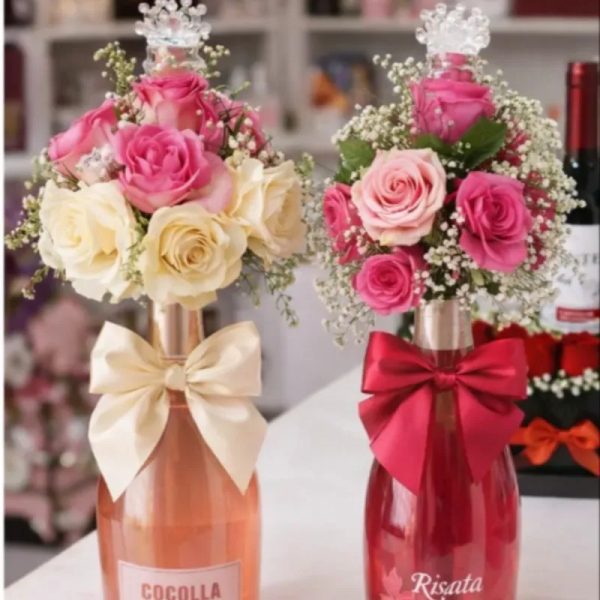 Botella floral