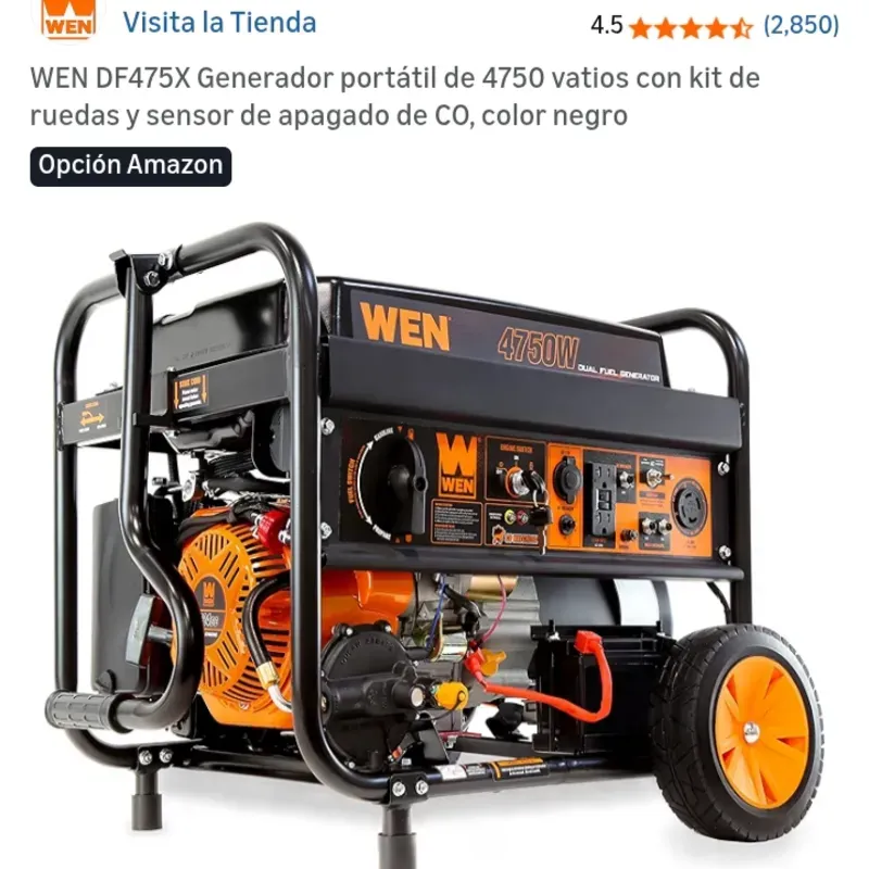 GENERADOR WEN DUALFUEL 4750W