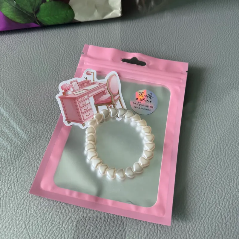 Pulsera corazones perlados