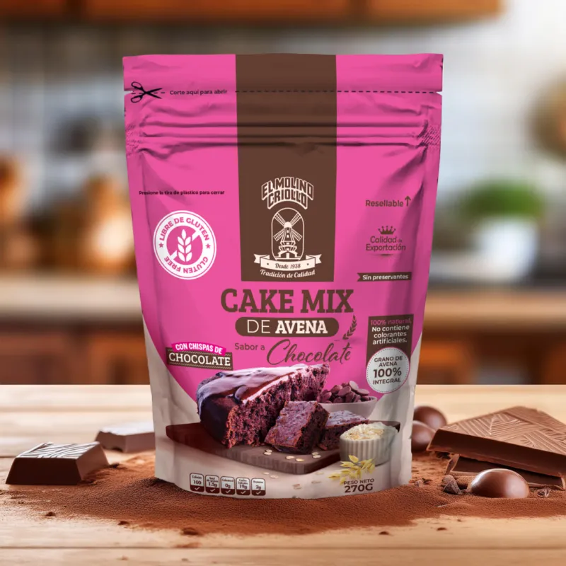 Cake Mix de Avena de Chcolate con Chispas El Molino Criollo