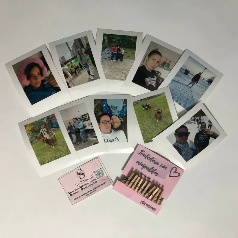 Tendederas con 10 polaroid grandes