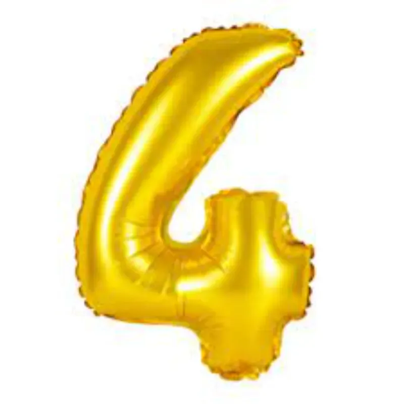 Globo Número 4 Dorado    16 pulgadas