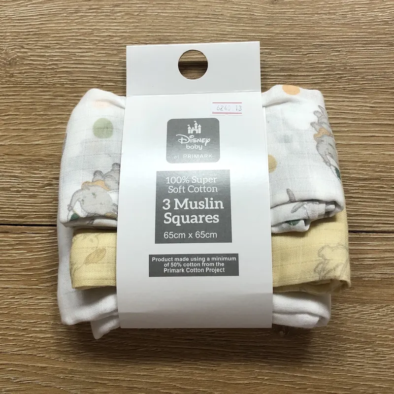 Pack de 3 paños de muselina con Dumbo