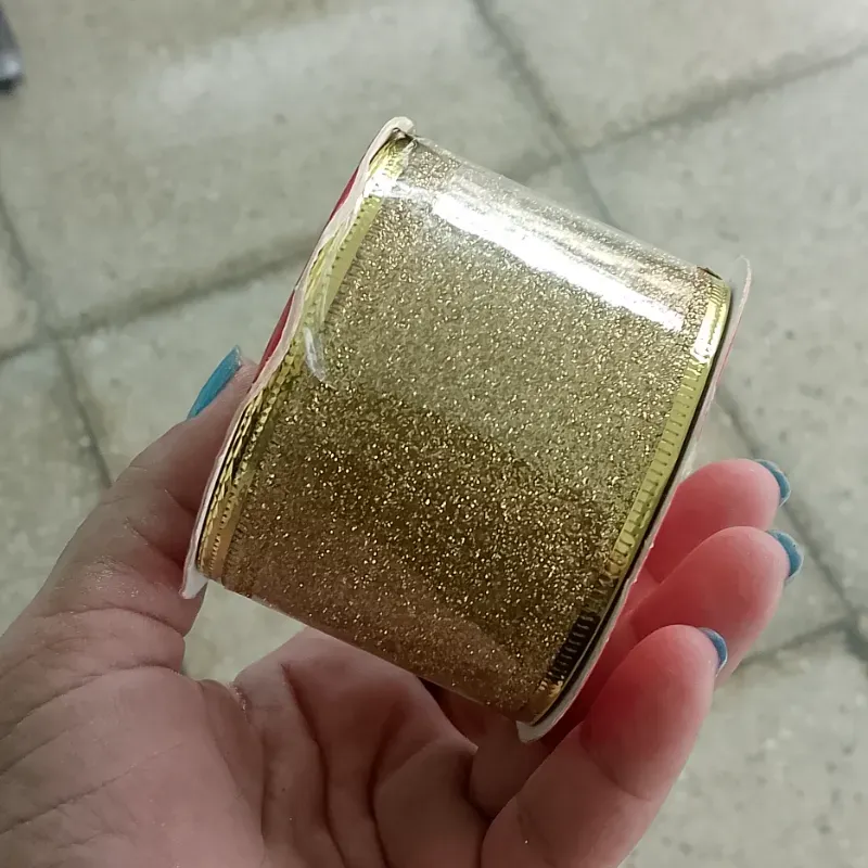 Rollo cinta ancha dorada 5cmx2.7m