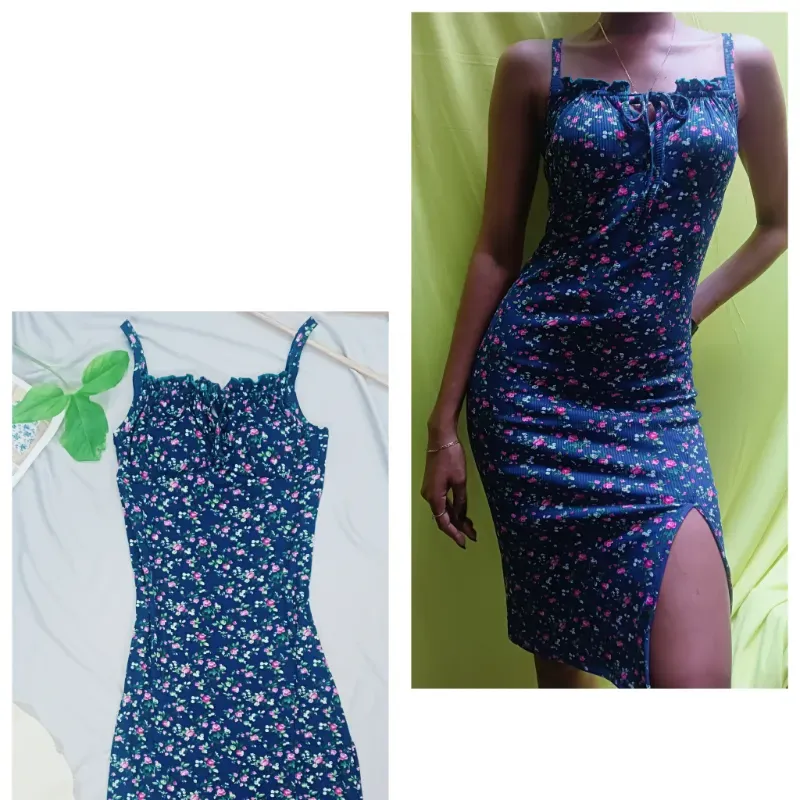 Vestido primavera azul 