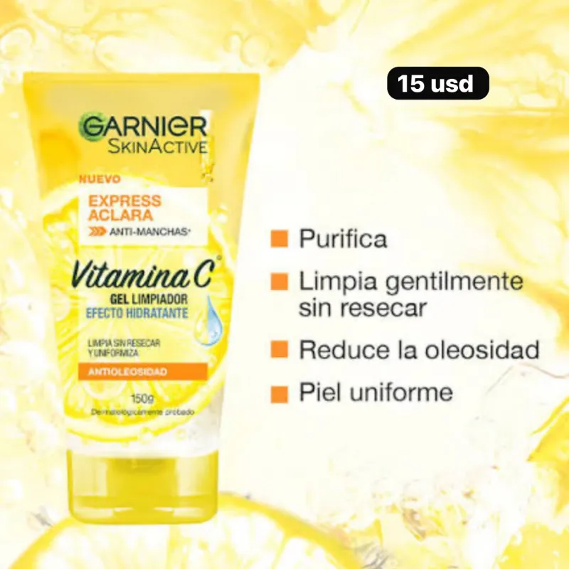 Limpiador Facial Garnier de Vitamina C