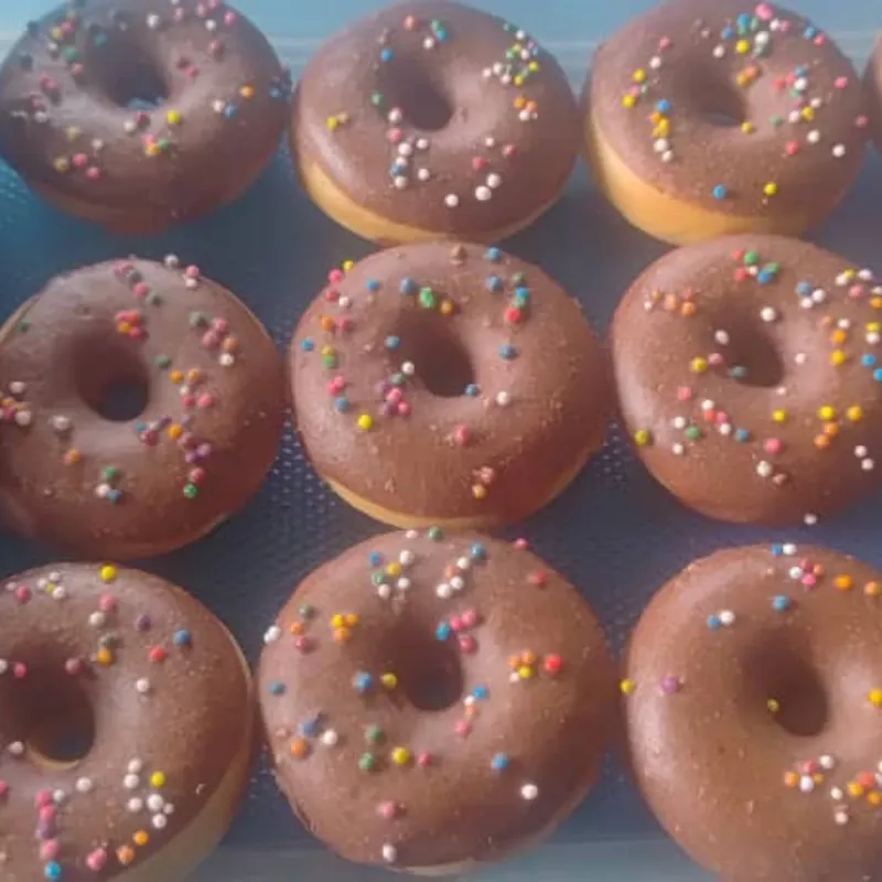 Mini donitas chocolate negro