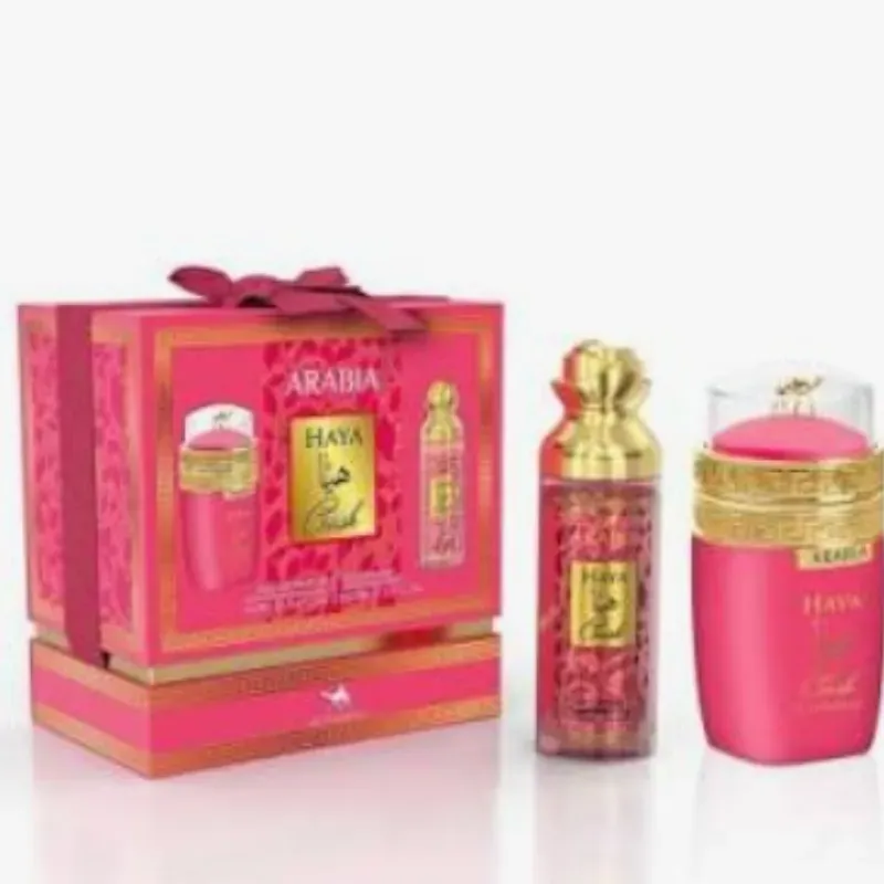 Set Arabian Haya Crush Eau De Parfum para mujer 3.4 fl oz