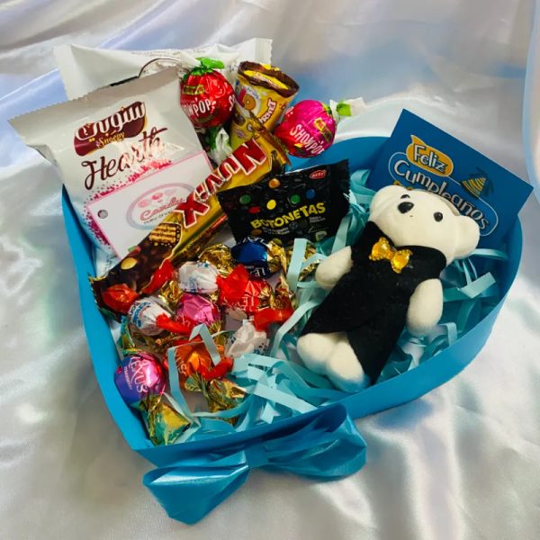 Caja de corazón con candy