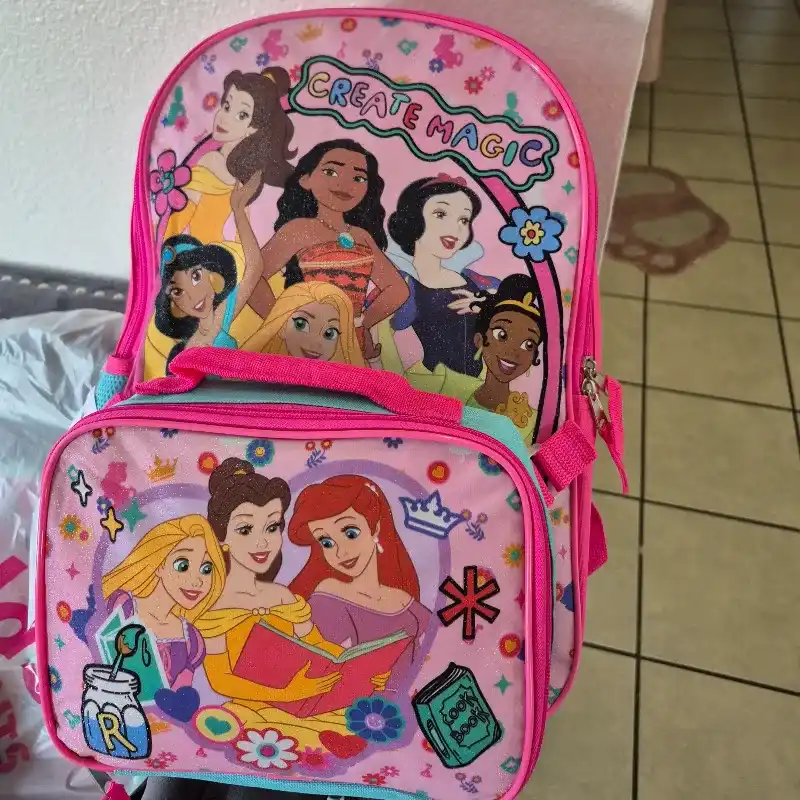 Mochila Princess y lonchera 