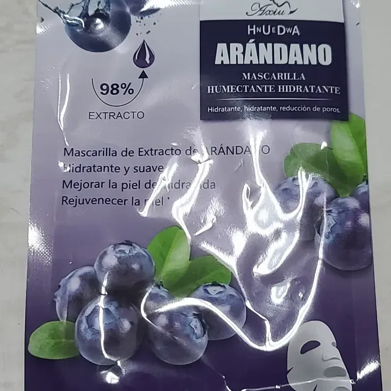Mascarilla facial de arándanos