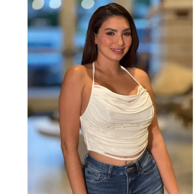 Blusa blanca de tiras