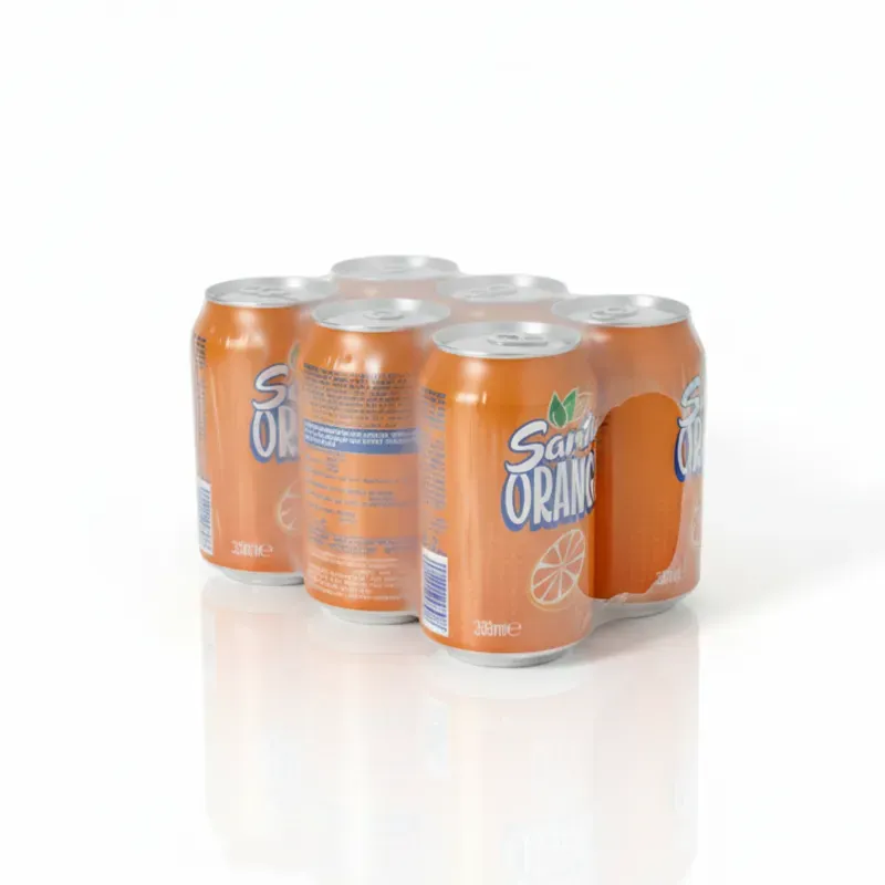 SixPack de refresco de naranja gaseado SANTA
