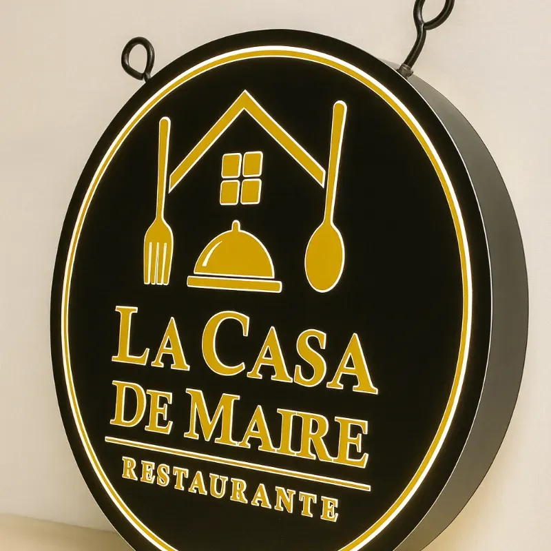 Cartel Lumínico Circular 80cm