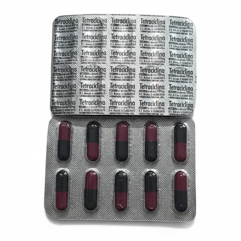 Tetraciclina (10Cps100mg)(NO VINO CON FECHA DE VENCIMIENTO)