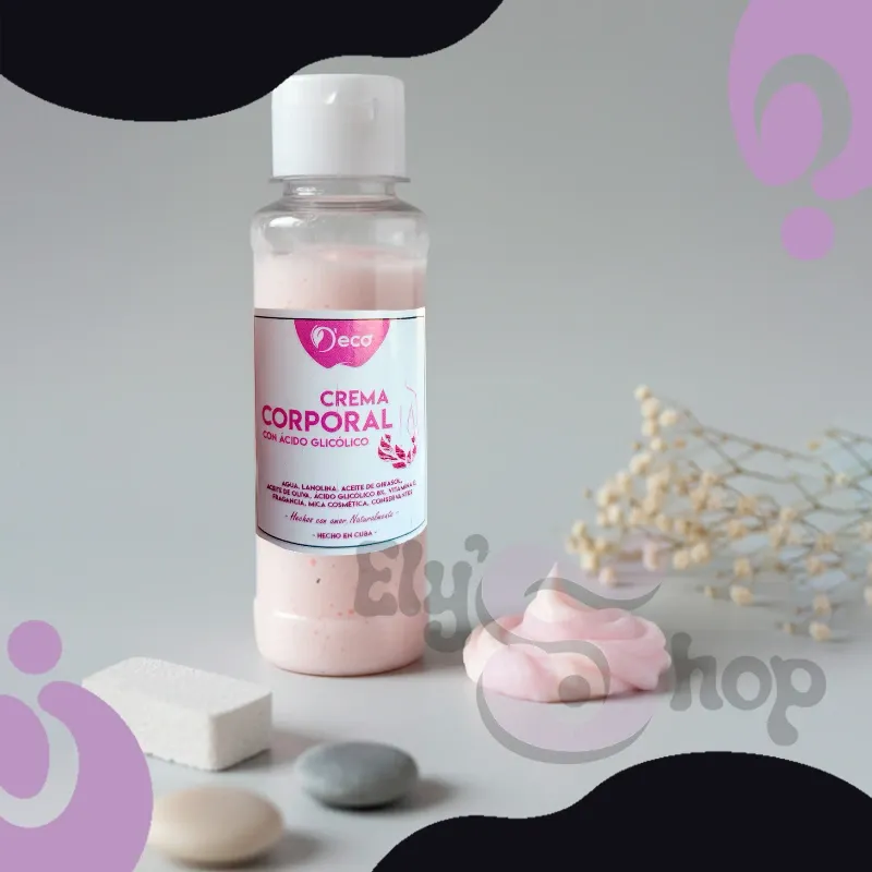 Crema corporal con ácido glicolico