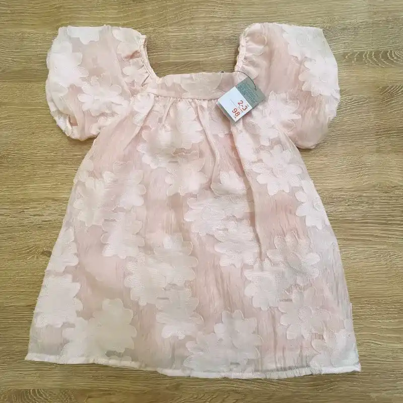 Vestido de tul color rosado